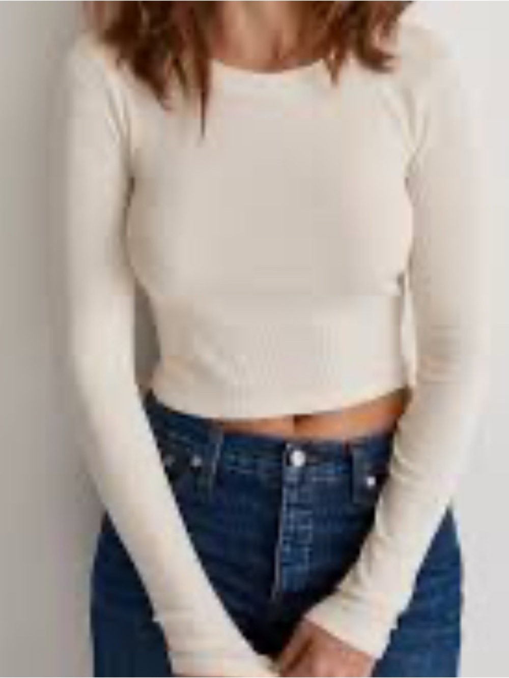 Madewell‎ Ribbed Long Sleeve Crop Size Med. Cozy Comfy Soft